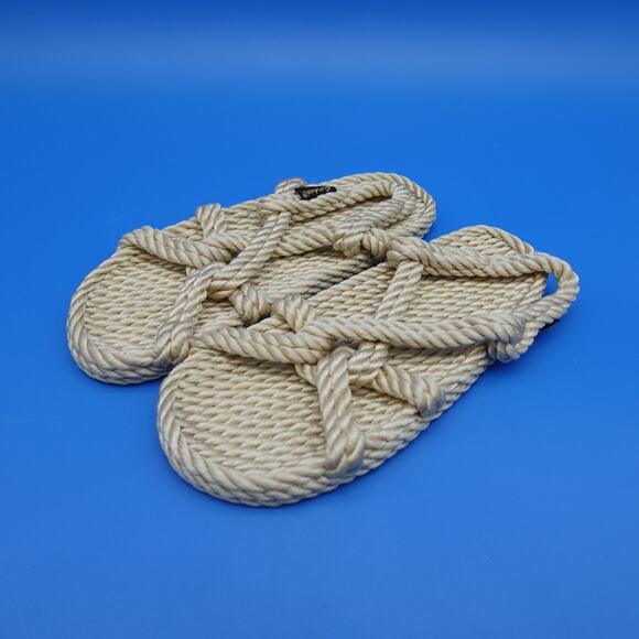 Gurkee 's Shoes - Rope Sandals Women's Barbados Size 6 Beige Poly Beach Shoes NWT
